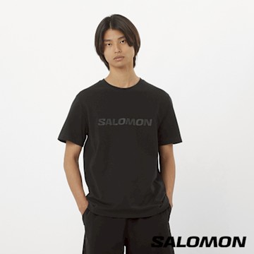 Salomon 男 BIG LOGO 短袖Tee 黑棕