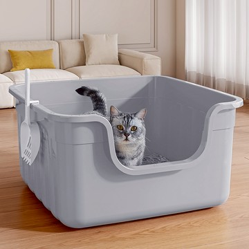 【AOTTO】開放式大開口巨無霸貓砂盆-特大號(DOG-502)