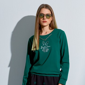 CLL巧玲瓏 兔耳燙鑽項鍊造型上衣 1263815