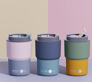 Asobu 360ml 陶瓷内層隨身咖啡水杯帶防漏蓋