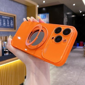 磁吸鏡子支架 適用蘋果手機殼 iPhone18 17 16 15 14 13 12promax 無線充電  鏡頭全包殼