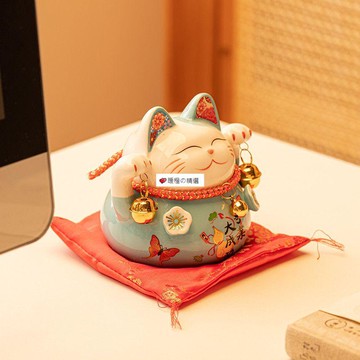 可開發票☆【臺灣精品】💕招財貓擺件陶瓷日式創意禮品存錢罐店鋪開業收銀臺家居裝飾客廳