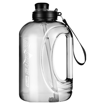 LC 大容量吸管運動水壺  1.8L  雲霧黑  1個