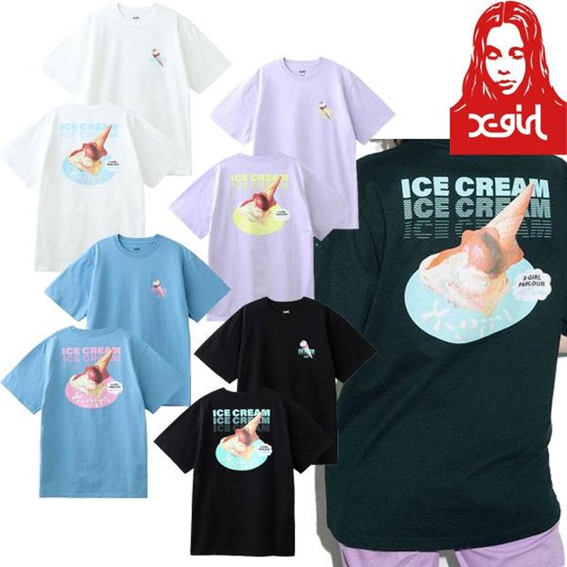 エックスガール X-GIRL DROPPED ICE CREAM S/S TEE ドロップ アイス