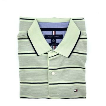 TOMMY HILFIGER 純棉條紋POLO衫 男裝 短袖POLO衫 T74062 蘋果綠條紋(現貨)▶指定Outlet商品5折起☆現貨【送禮首選★APP下單點數4倍送】