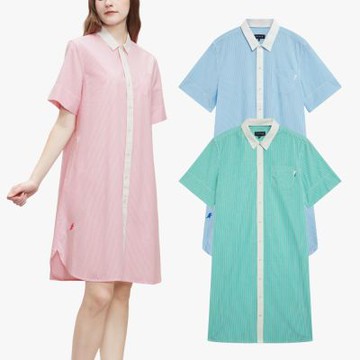 agnes b.Sport b. 女裝 顔色條紋襯衫洋裝(多款)