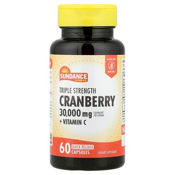 Sundance Vitamins, 三重功效蔓越莓，10000 毫克，60 粒速釋膠囊