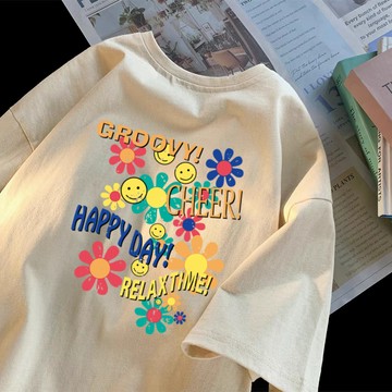 免運 夏天女裝 100%純棉 寬鬆上衣 短袖t恤女 oversize 短袖上衣 落肩短t shirt 大學t 3098