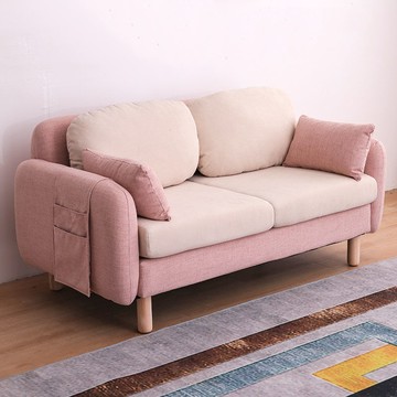 北歐布藝沙發小戶型簡約客廳臥室出租房奶茶店雙人三人沙發網紅款 c8142