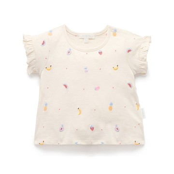 澳洲Purebaby有機棉女童裝上衣18M-5T 水果刺繡