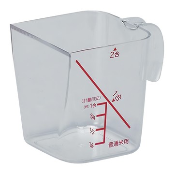 珍珠金屬 米量杯 2杯份 hakari cc-1530  透明  360ml  1個