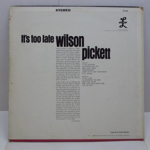 WILSON PICKETT-It's Too Late (US LP)