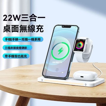 【台灣出貨】REMAX睿量新款充電器手機耳機支架式小夜燈三合壹折疊