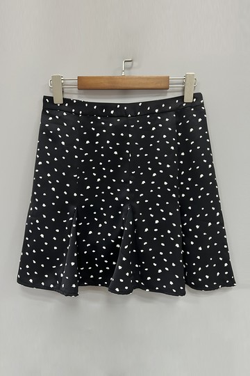 MW 後鬆緊雪紡印花波浪短褲裙