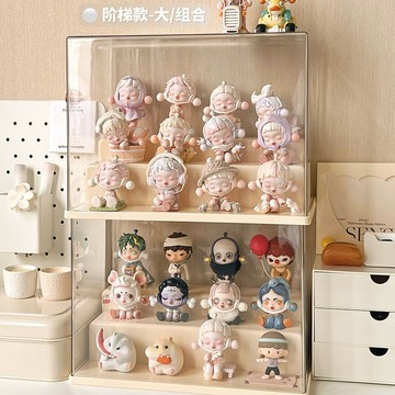 🌸好貨優選🌸 亞克力透明展示盒 盲盒收納展示架 單層手辦保護罩 桌面收納櫃 盲盒透明陳列架 可疊放收納盒 公仔展示盒