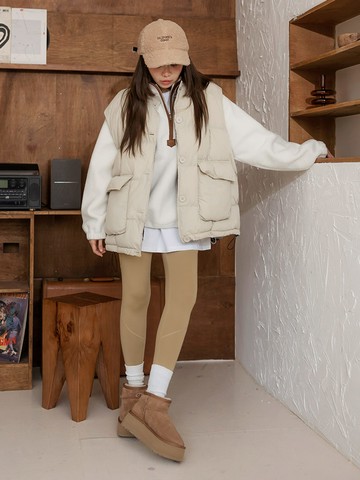 超彈力高腰剪接瑜珈運動褲