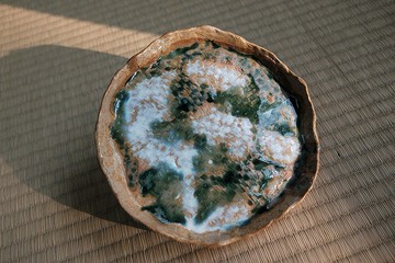 【方格圖案的盤子】手作陶盤/碟