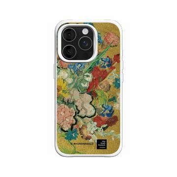 iPhone 16 Pro SolidX 白 - Van Gogh Museum - Vincent 的花朵-50週年紀念款
