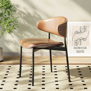 實木餐椅 實木凳 餐桌凳子 實木餐椅家用中古風靠背椅子2024新款高級餐桌椅意式極簡伊姆斯椅『cyd24861』