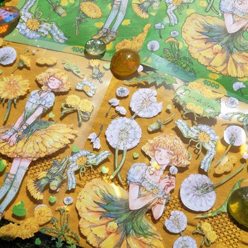 蒲公英印章貼紙組