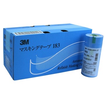 3M 遮蔽膠帶 藍色(70卷/盒) 寬18mm*18m PN183 日本製/和紙膠帶(油漆/板噴/矽利康使用)