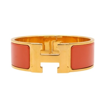 HERMES 愛馬仕 Clic Clac H 手環 橘色 琺瑯 【二手名牌BRAND OFF】