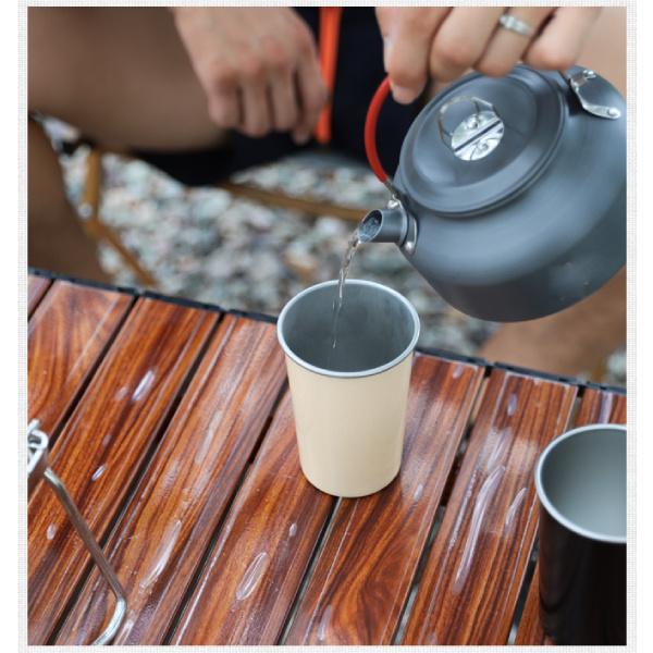 ステンレス製の水杯 キャンプ用 コーヒーカップ 旅行用 家庭用