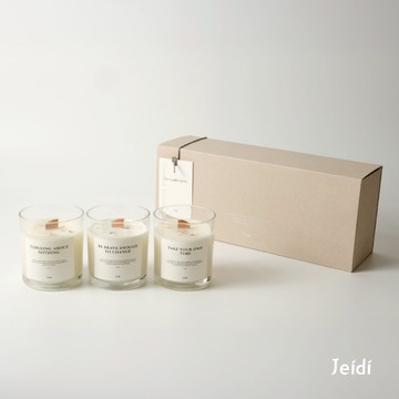 🔜快速出貨【Jeidi接地】三入香氛大豆蠟燭禮盒  附卡片、品牌紙袋