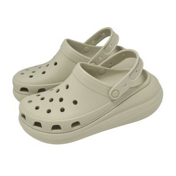 Crocs 洞洞鞋 Crush Clog 男女鞋 泡芙克駱格 超厚底 流星灰 涼拖鞋 卡駱馳 2075211WY