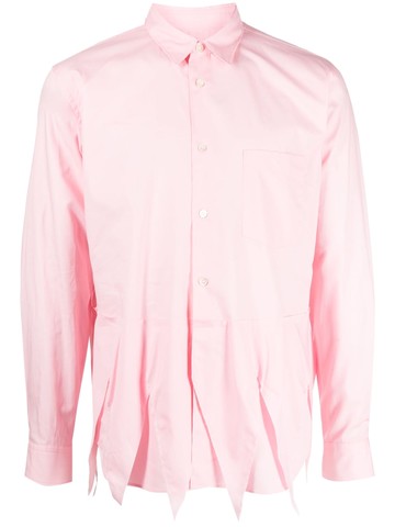 Comme Des Garçons Homme Plus - layered buttoned cotton shirt - men - Cotton - M - Pink