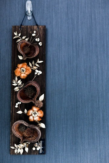 金葉實花 自然風木飾 │Hanging Wooden Board
