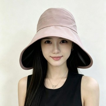 【雅韻衣櫥】防曬帽女夏季黑膠大檐紫外線遮陽帽空頂遮臉漁夫帽太陽帽