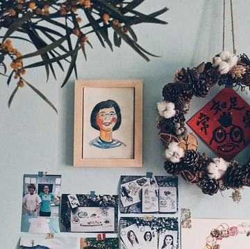 Lasa的一點點像似顏繪-一人(含木製相框)