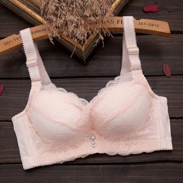 無鋼圈超厚胸罩小胸A杯加厚6cm女士內衣蕾絲性感聚攏調整型文胸