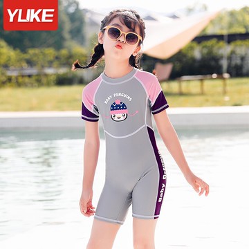 兒童泳衣女童女孩寶寶夏季游泳衣中大童公主連體防曬速干可愛泳裝