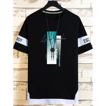 特大碼加肥加大號港風胖哥肥佬400斤假兩件半袖圓領短袖體恤t恤男