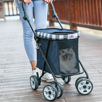 寵物推車小狗手推車貓外出小推車遛狗車中小型犬推車狗籠 pd6181