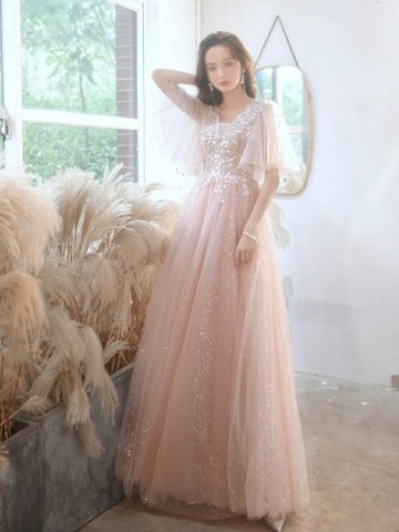 晚禮服連身裙  法式晚禮服裙高級感新款夏季宴會氣質小眾主持成人畢業禮服女演出