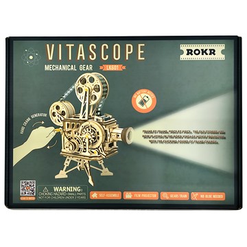 ROKR 木製DIY立體模型 老式放映機 益智玩具 懷舊擺飾  1盒