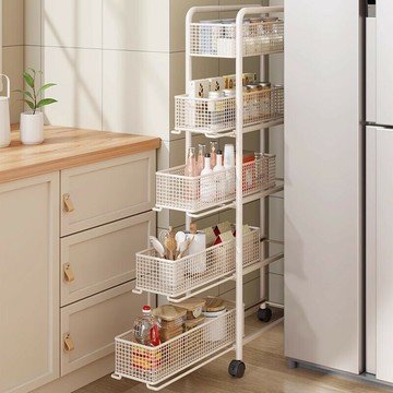 【含稅/免運】 廚房多功能落地置物架多層收納架零食玩具菜籃子碗碟蔬菜瀝水架子