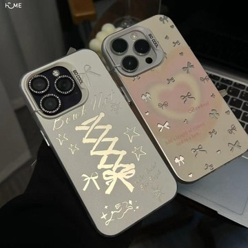 ins少女蝴蝶結適用蘋果11/12/13/14/16手機殼iphone15promax閨蜜款xr/xs