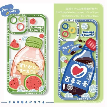 卡通夏日情侶天使 防摔 手機殼 蘋果iphone78p xr i11 i12 13 14 15 16 promax保護殼
