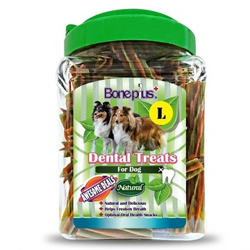 Boneplus 六星雙效草本潔牙棒 L  起司  600g  1桶