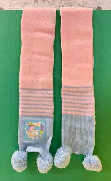 【震撼精品百貨】Little Twin Stars KiKi&LaLa 雙子星小天使 三麗鷗禦寒圍巾-粉藍#84253 震撼日式精品百貨