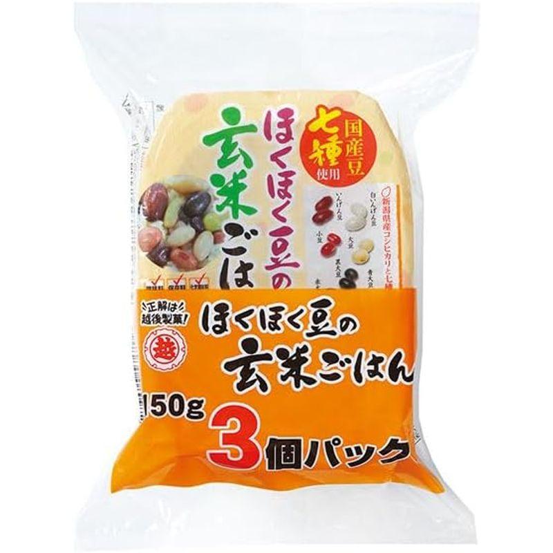 越後製菓 ほくほく豆の玄米ごはん 3食パック (150g×3個)×4個入×(2ケース)