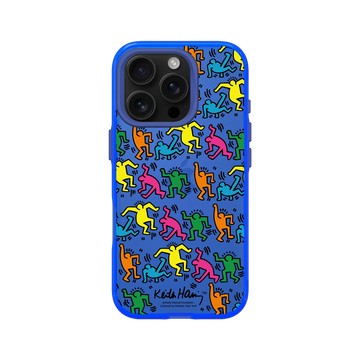 iPhone 16 Pro Clear 激光藍 - Keith Haring - 跳舞的人