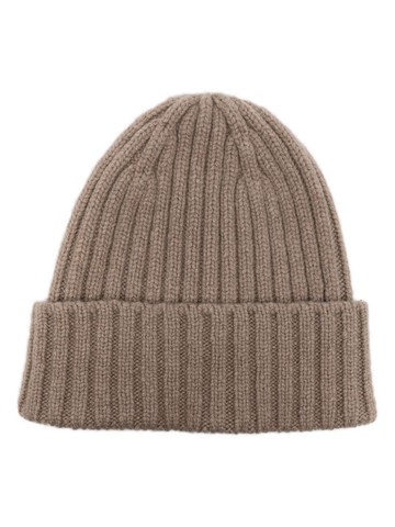 Brunello Cucinelli - ribbed cashmere beanie - women - Cashmere - M - Brown