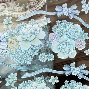 梔子花開 / 亮面PET / 膠帶 / 貝殼光