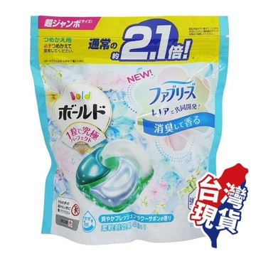 日本P&G Bold 2.1倍炭酸 4D洗衣膠球補充包23入-白葉香氛