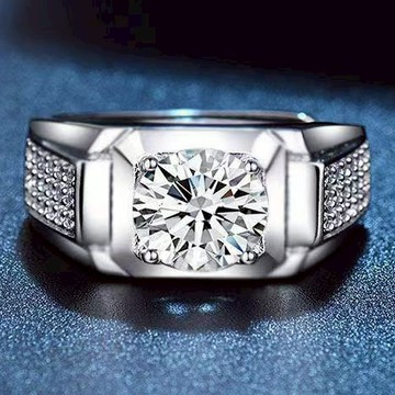 隔日到貨 不亮不用錢 四爪 2克拉 莫桑鑽 D 3EX VVS1 八心八箭 戒指 可調式戒圍 A343